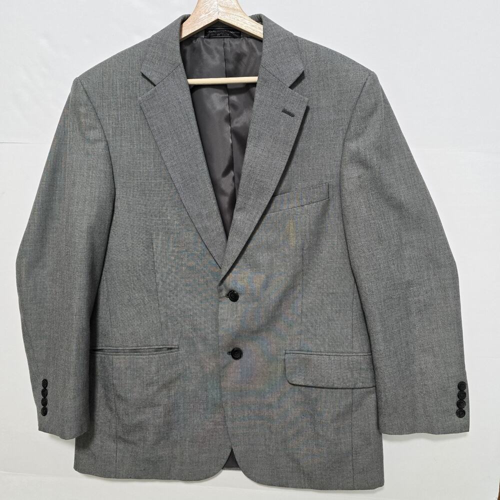 Statement Exclusive Mens 40S Gray Heather Lightweight Blazer Suit Jacket
